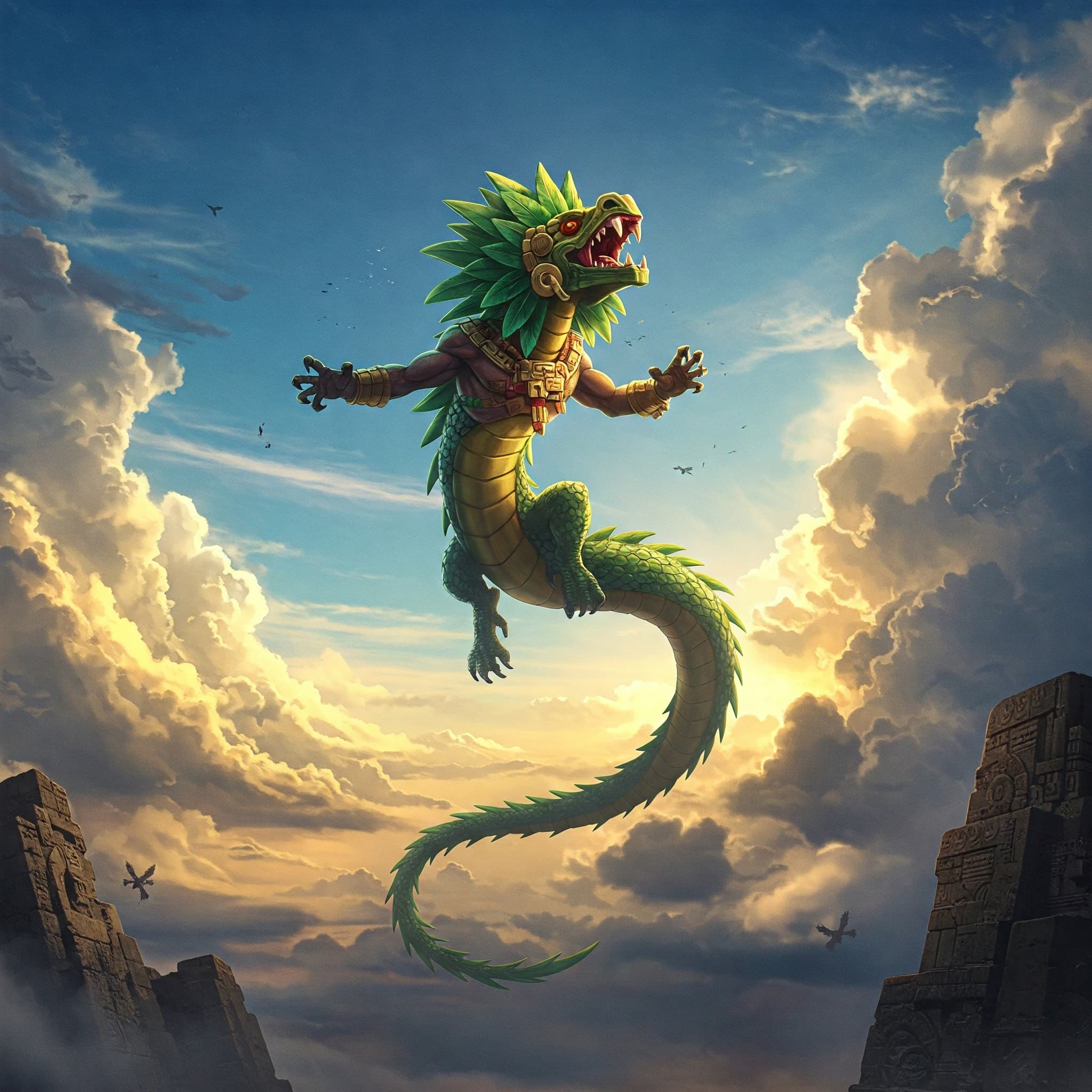 Ilustración de Quetzalcóatl - parte 1